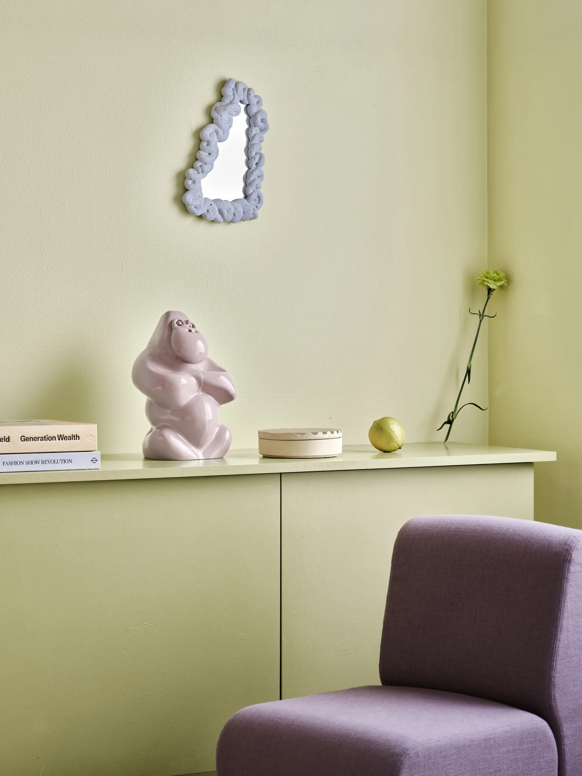 Gabba Gabba Hey sculptuur 305 mm, Poederroze Kosta Boda