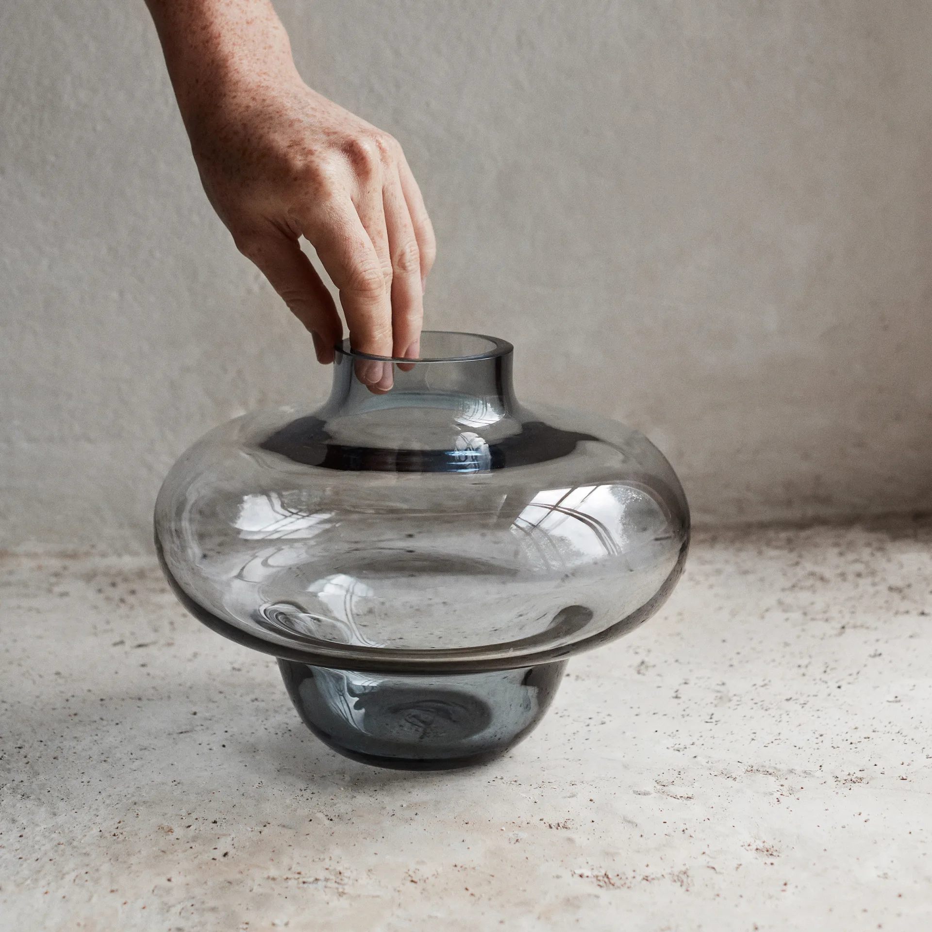 Kappa vaas 160 mm, Grijs Kosta Boda