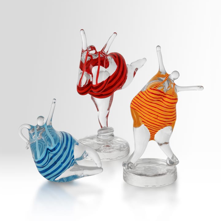 KE Badlycka glazen sculptuur, Geel-rood Kosta Boda