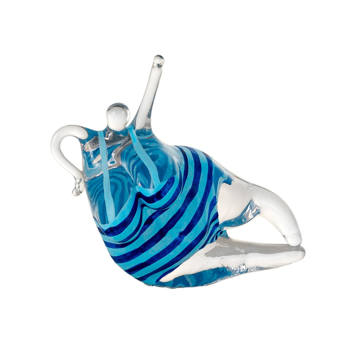 Kosta Boda KE Badlycka glazen sculptuur Turquoise-blauw