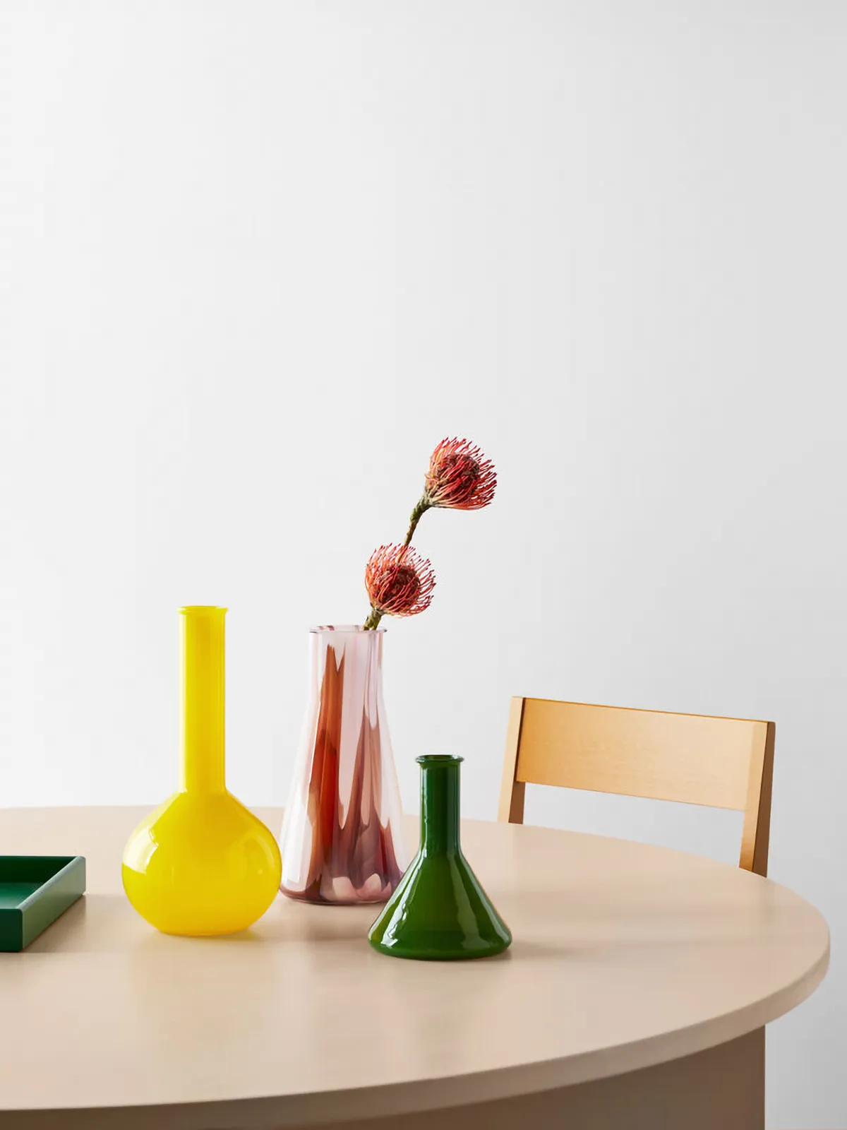 Lab ronde fles vaas 31,5 cm, Geel Kosta Boda