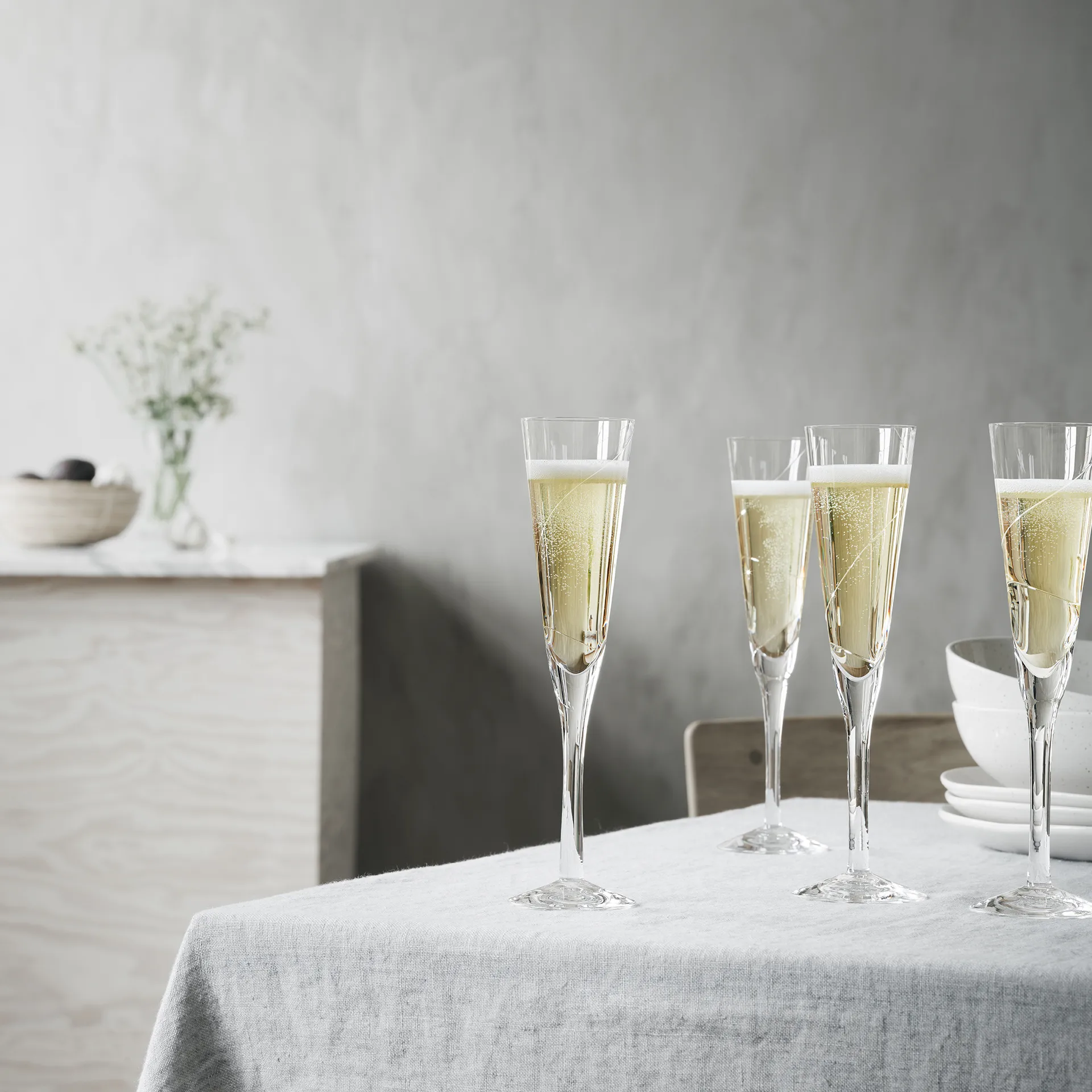 Line champagneglas 15 cl, Helder Kosta Boda