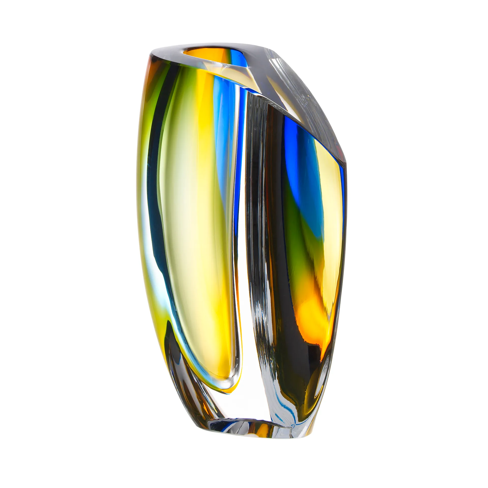 Mirage vaas 21 cm, Blauw-barnsteen Kosta Boda