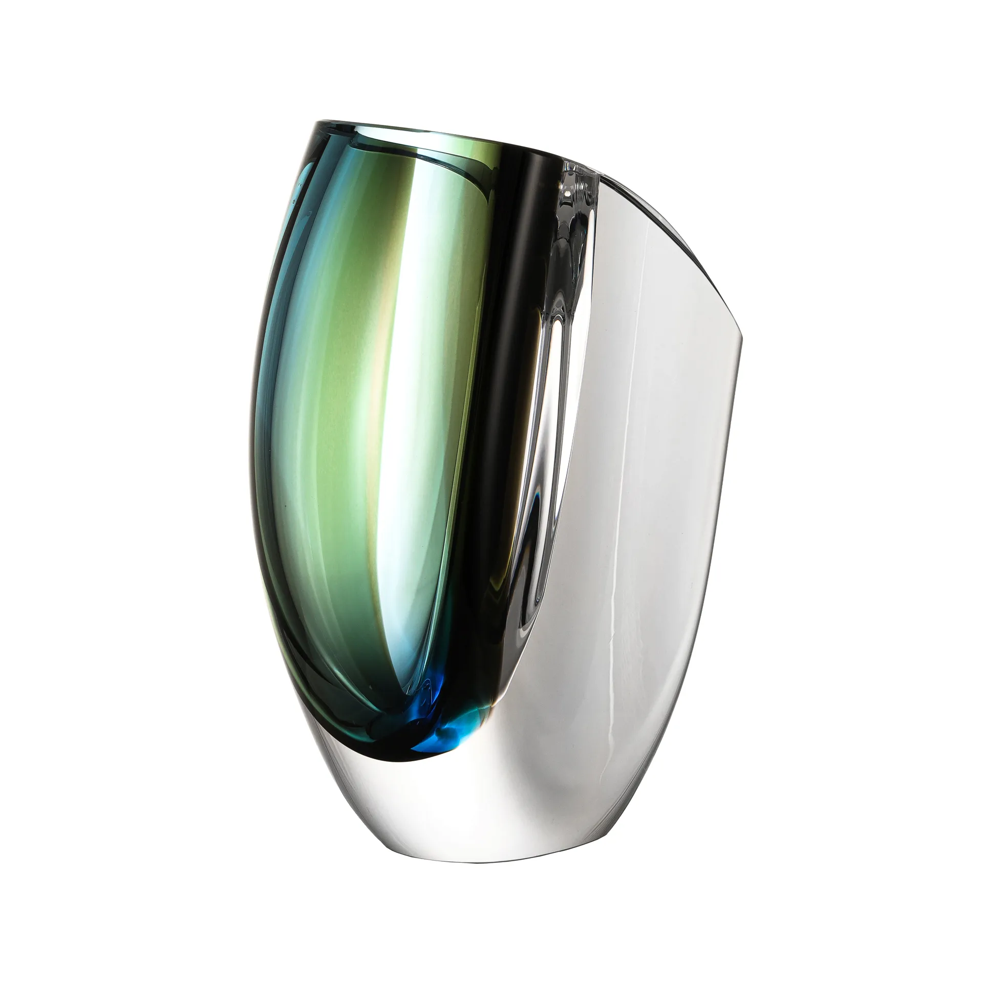 Mirage vaas 21 cm, Blauw-bruin Kosta Boda