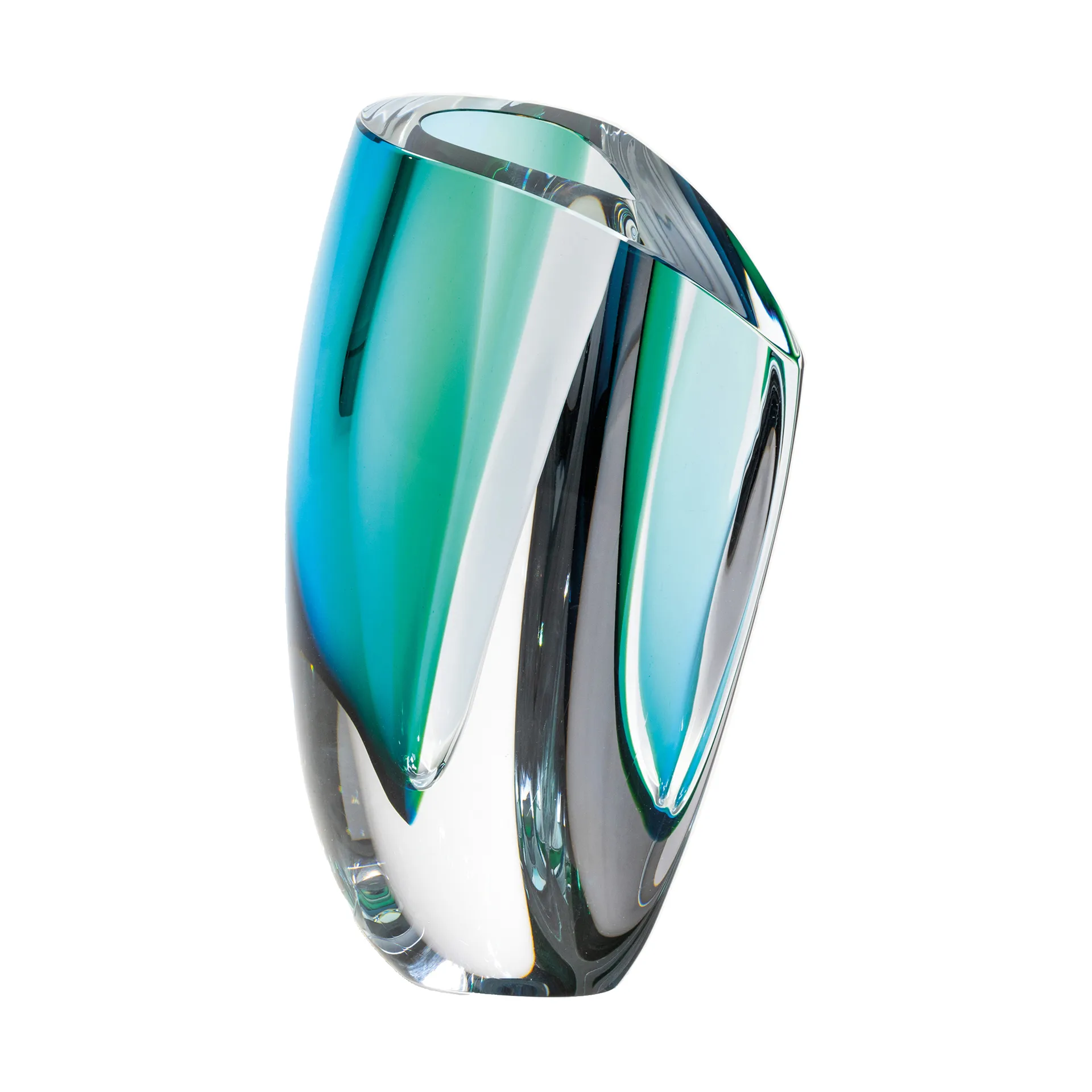 Mirage vaas 31 cm, Groen-blauw Kosta Boda