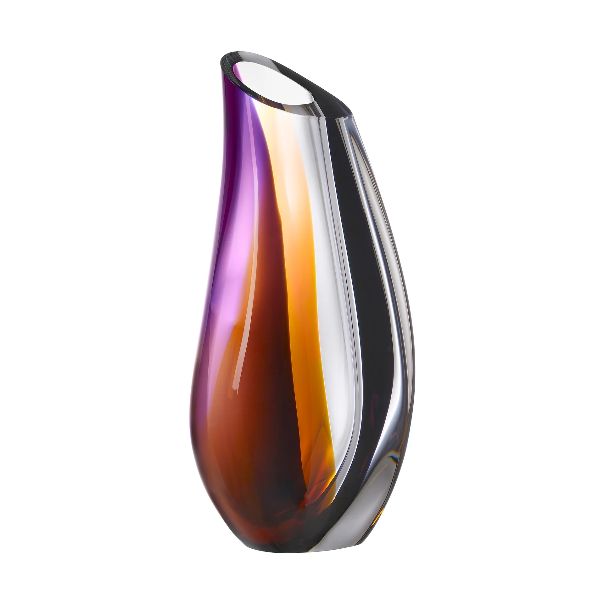 Orchid vaas 280 mm, Paars-amber Kosta Boda