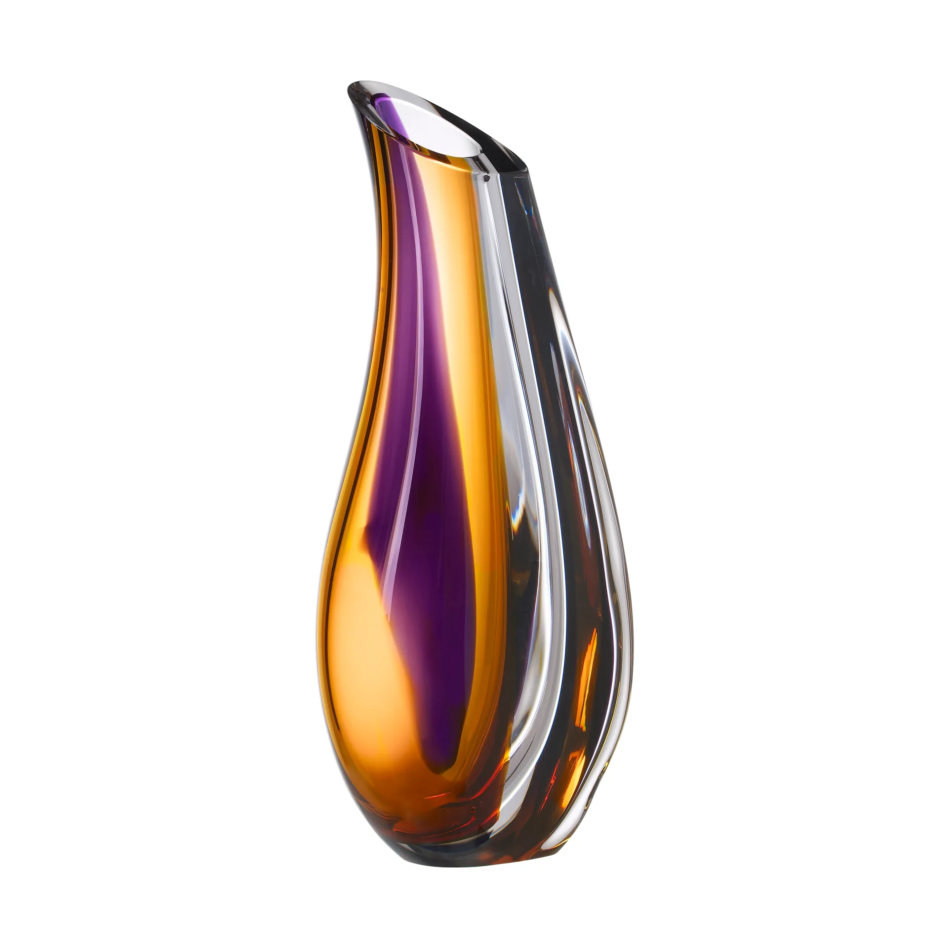 Orchid vaas 370 mm, Paars-amber Kosta Boda