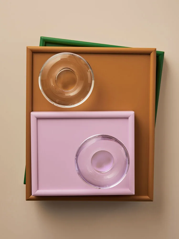 Orion kaarsenhouder Ø11x6,3 cm, Roze Kosta Boda