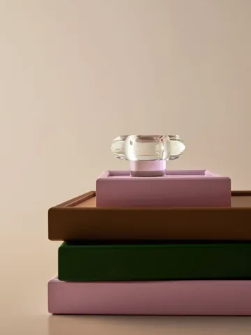 Orion kaarsenhouder Ø11x6,3 cm - Roze - Kosta Boda