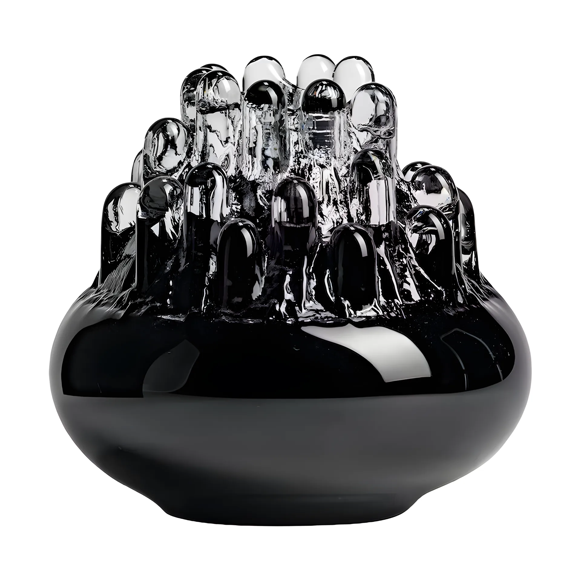 Polar kaarsenhouder 200 mm, Zwart Kosta Boda