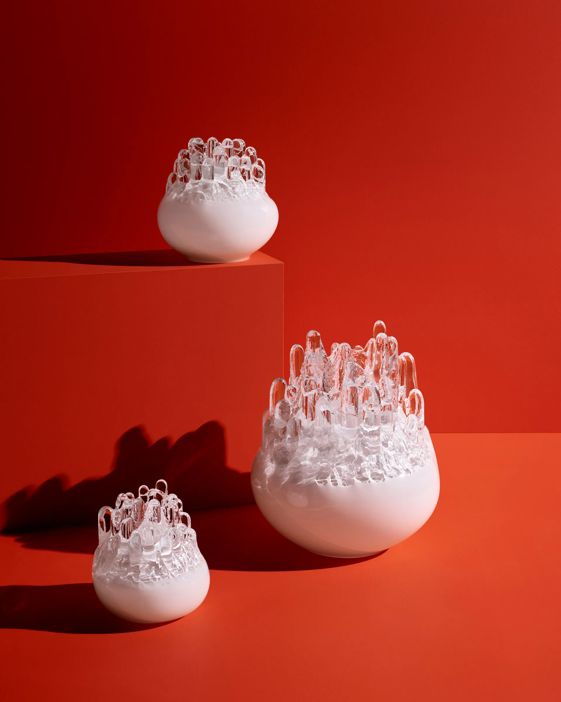 Polar kaarsenhouder 330 mm, Wit Kosta Boda