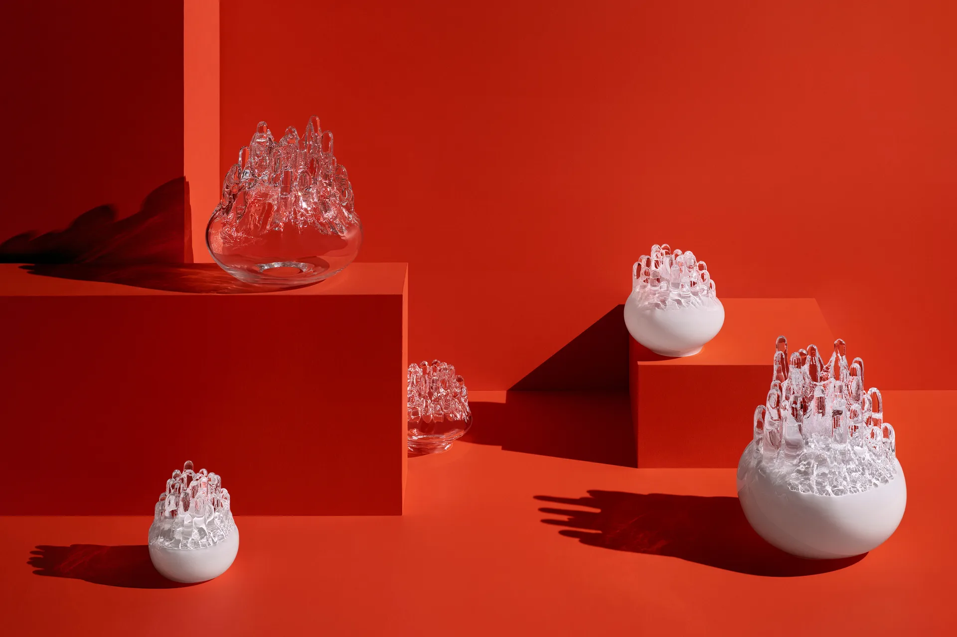 Polar kandelaar groot 29 cm, Transparant Kosta Boda