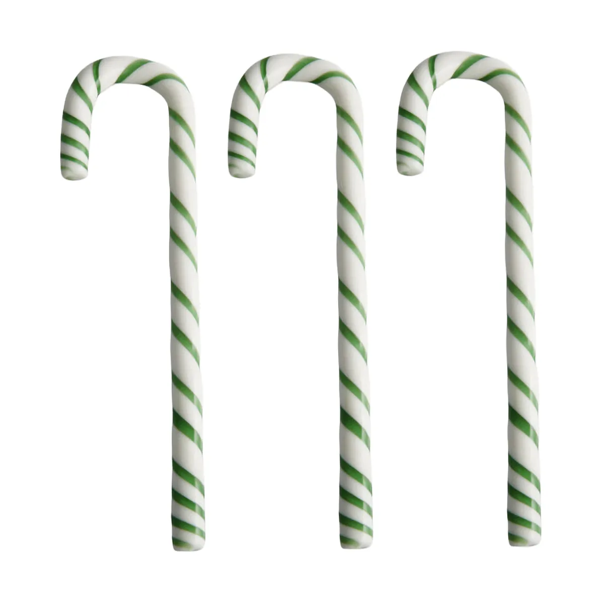 Polka wandelstok 17 cm 3-pack, Wit-groen Kosta Boda