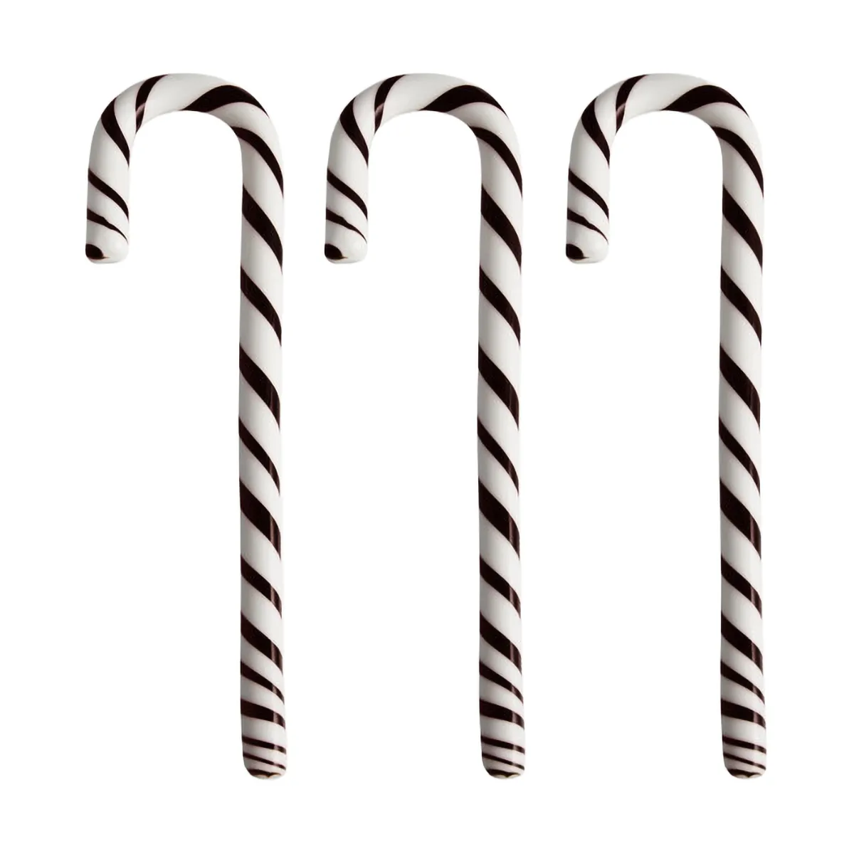 Polka wandelstok 17 cm 3-pack, Wit-zwart Kosta Boda