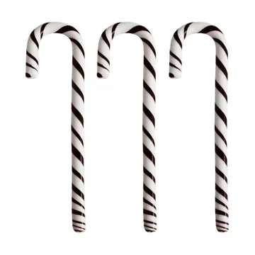 Polka wandelstok 17 cm 3-pack - Wit-zwart - Kosta Boda