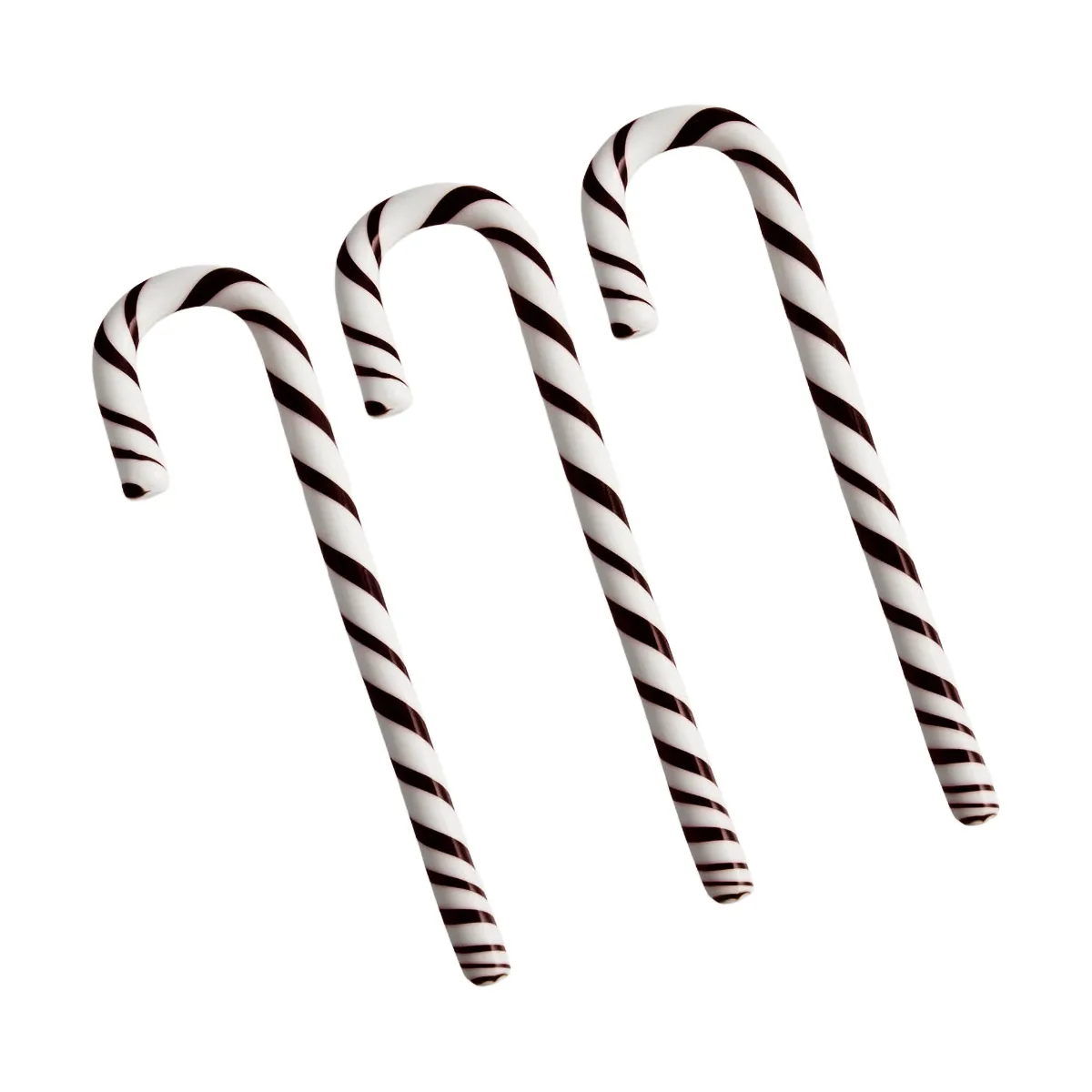 Polka wandelstok 17 cm 3-pack, Wit-zwart Kosta Boda