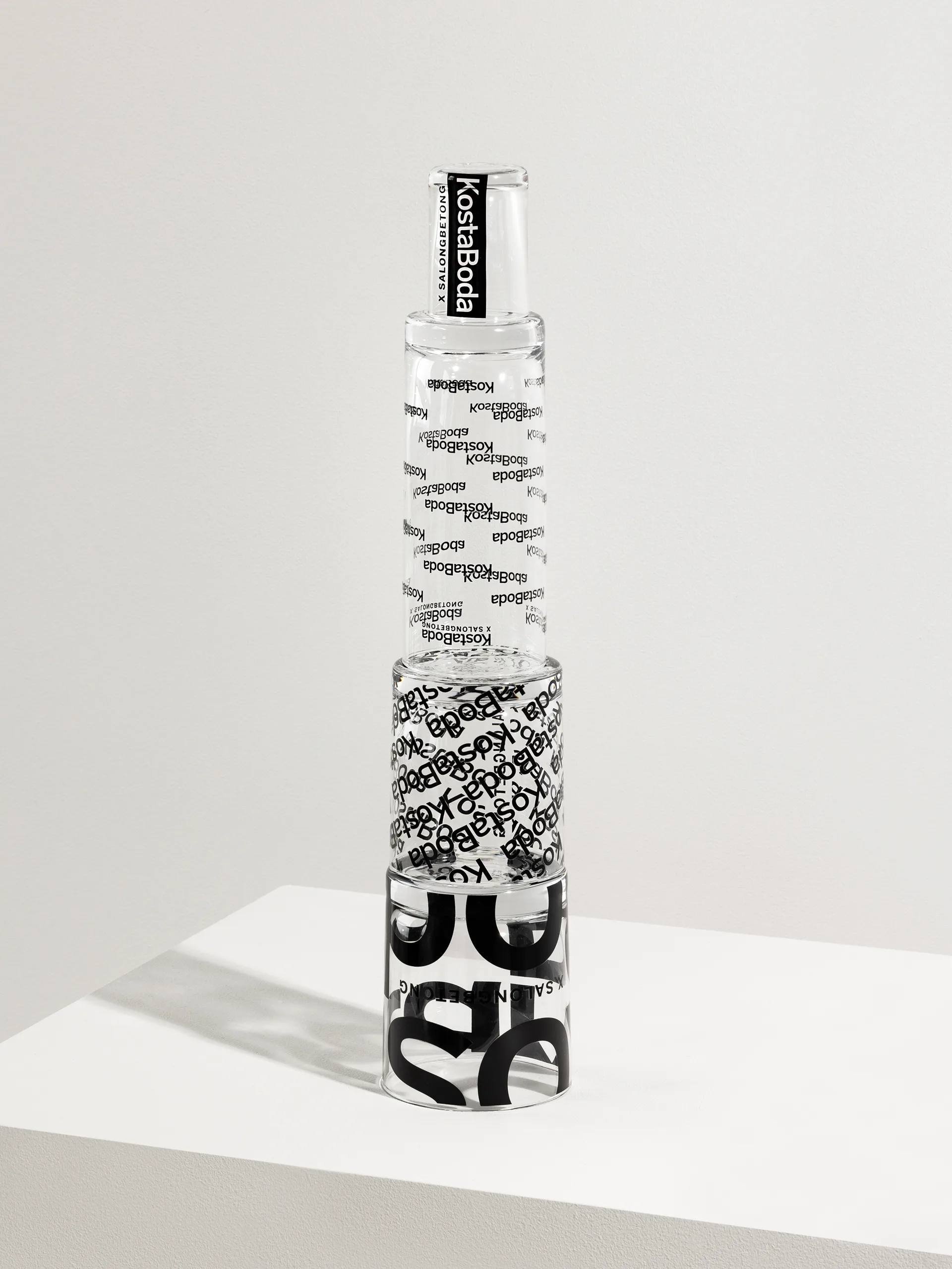 Salong Betong DOF glas 35 cl 2-pack, Transparant-zwart Kosta Boda