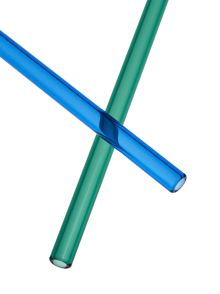 Sipsavor rietjes 200 mm 2-pack, Blauw-groen Kosta Boda