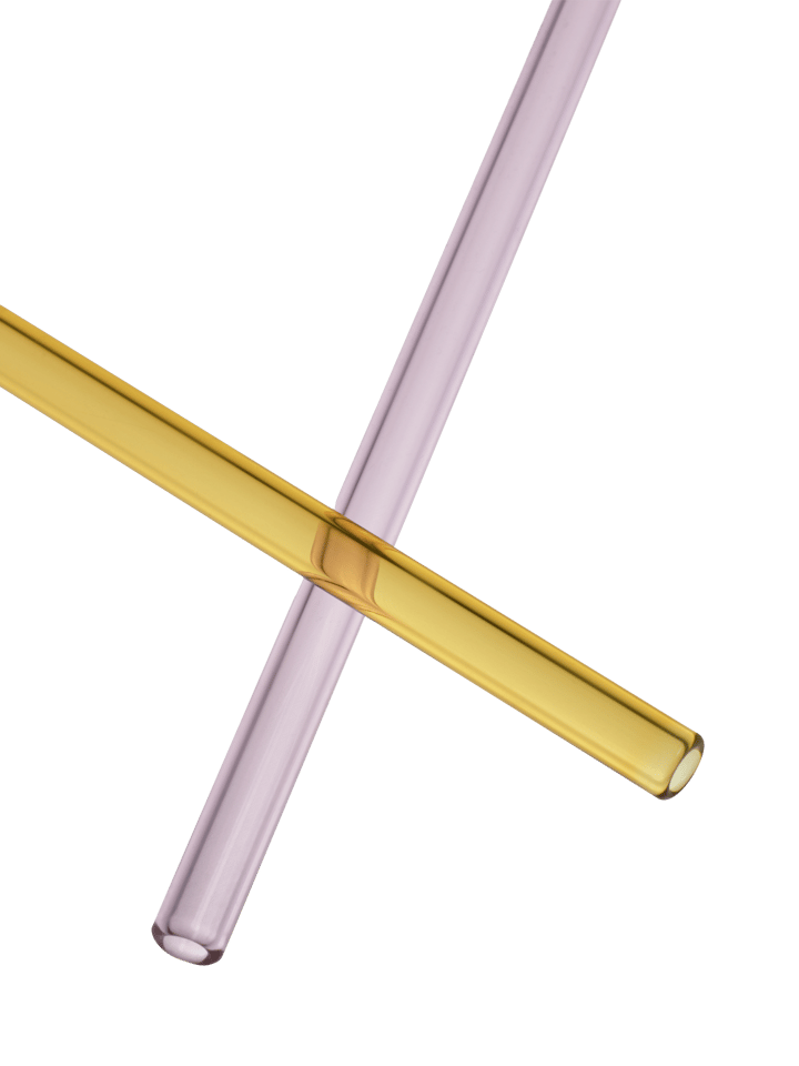 Sipsavor rietjes 200 mm 2-pack, Roze-geel Kosta Boda