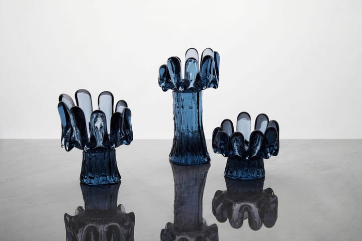 Solros waxinelichthouder circulair glas 11,5 cm, Blauw
 Kosta Boda