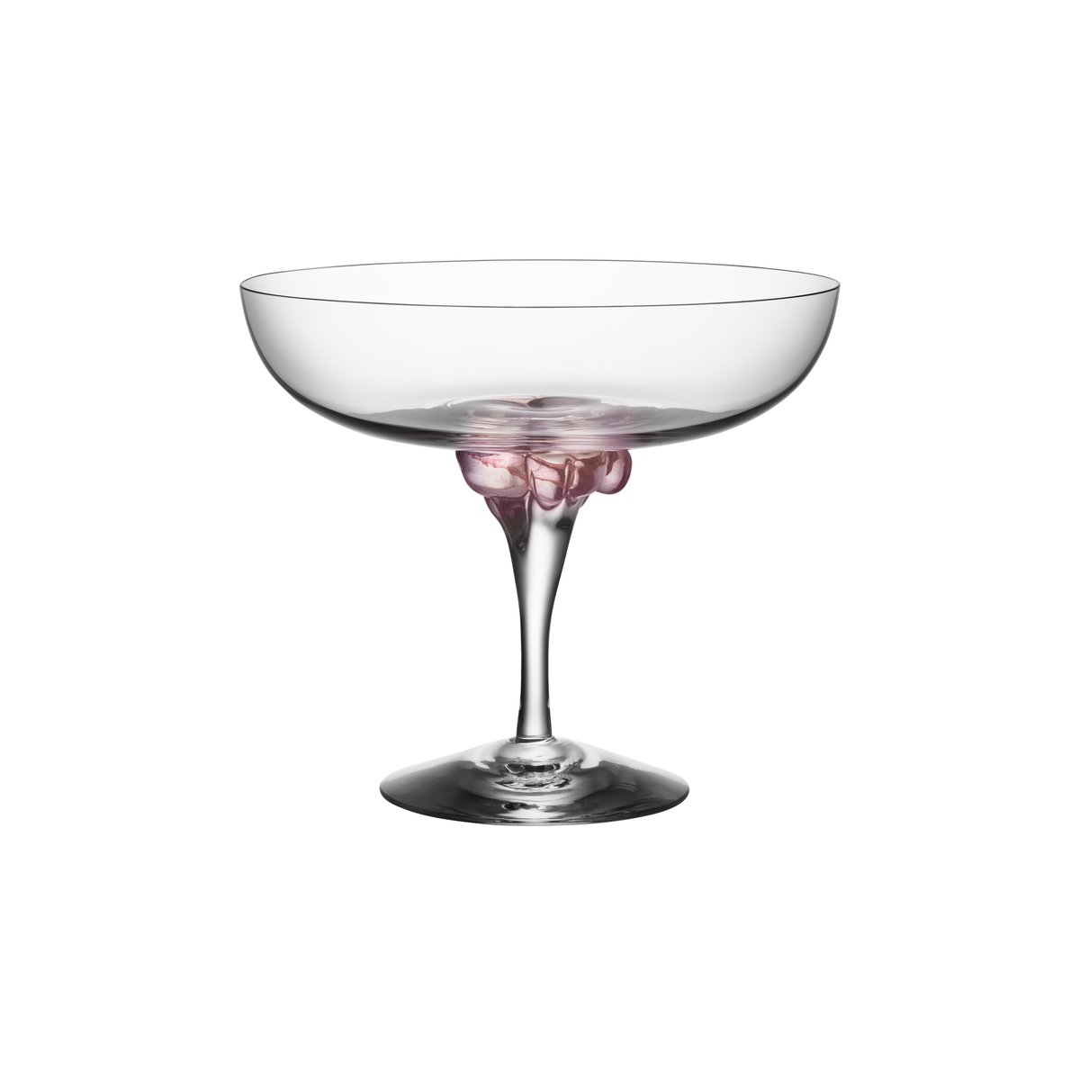 Kosta Boda Sugar Dandy coupeglas 32 cl Roze | Scandinavisch Interieur | Champagneglazen | Transparant