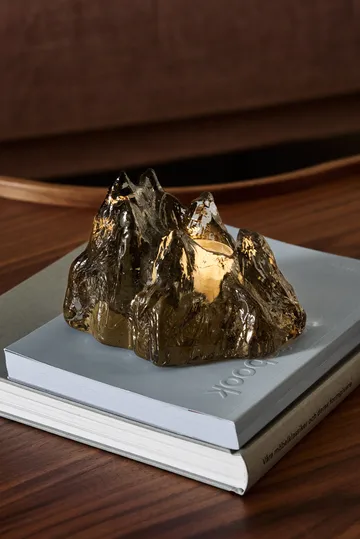 The Rock waxinelichthouder 91 mm - Taupe - Kosta Boda