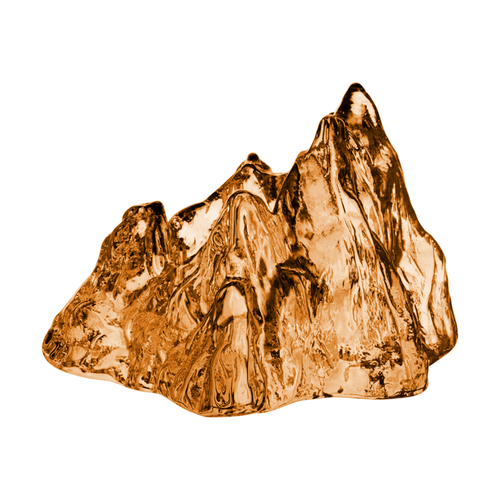 The Rock waxinelichtjeshouder 91 mm - Amber - Kosta Boda