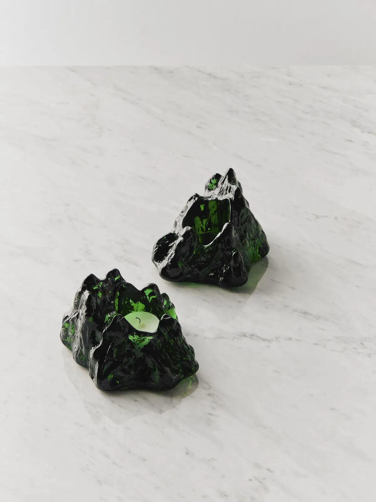 The Rock waxinelichtjeshouder 91 mm, Smaragd groen Kosta Boda