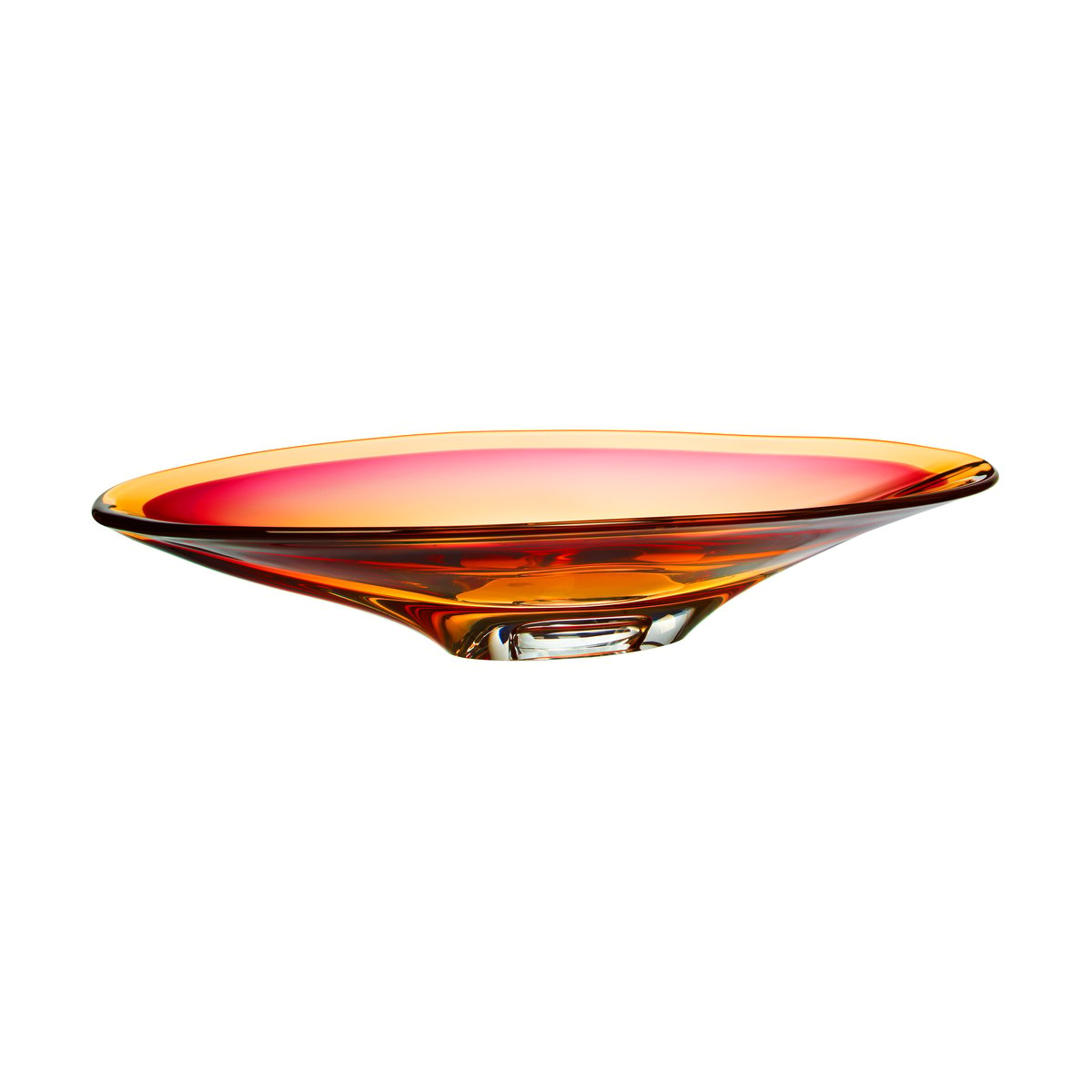 Kosta Boda Vision schotel Ø52,5 cm Roze-amber