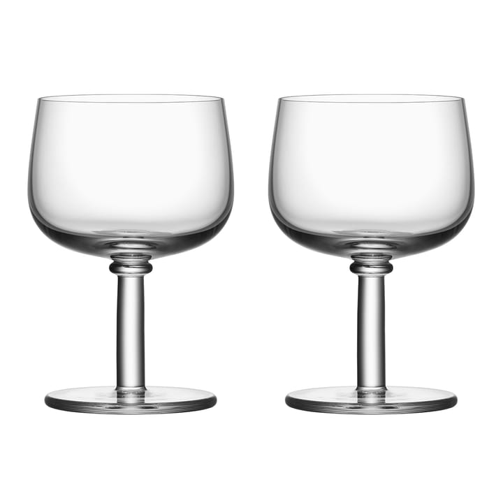 Viva glas op voet 35 cl 2-pack - Transparant - Kosta Boda