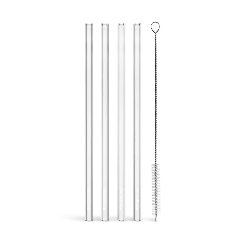 Viva rietjes + reinigingsborstel 5-delig, Helder Kosta Boda