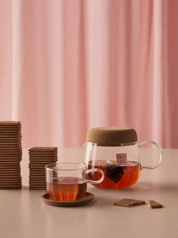 Viva theepot met kurken deksel 1,2 L - Transparant - Kosta Boda