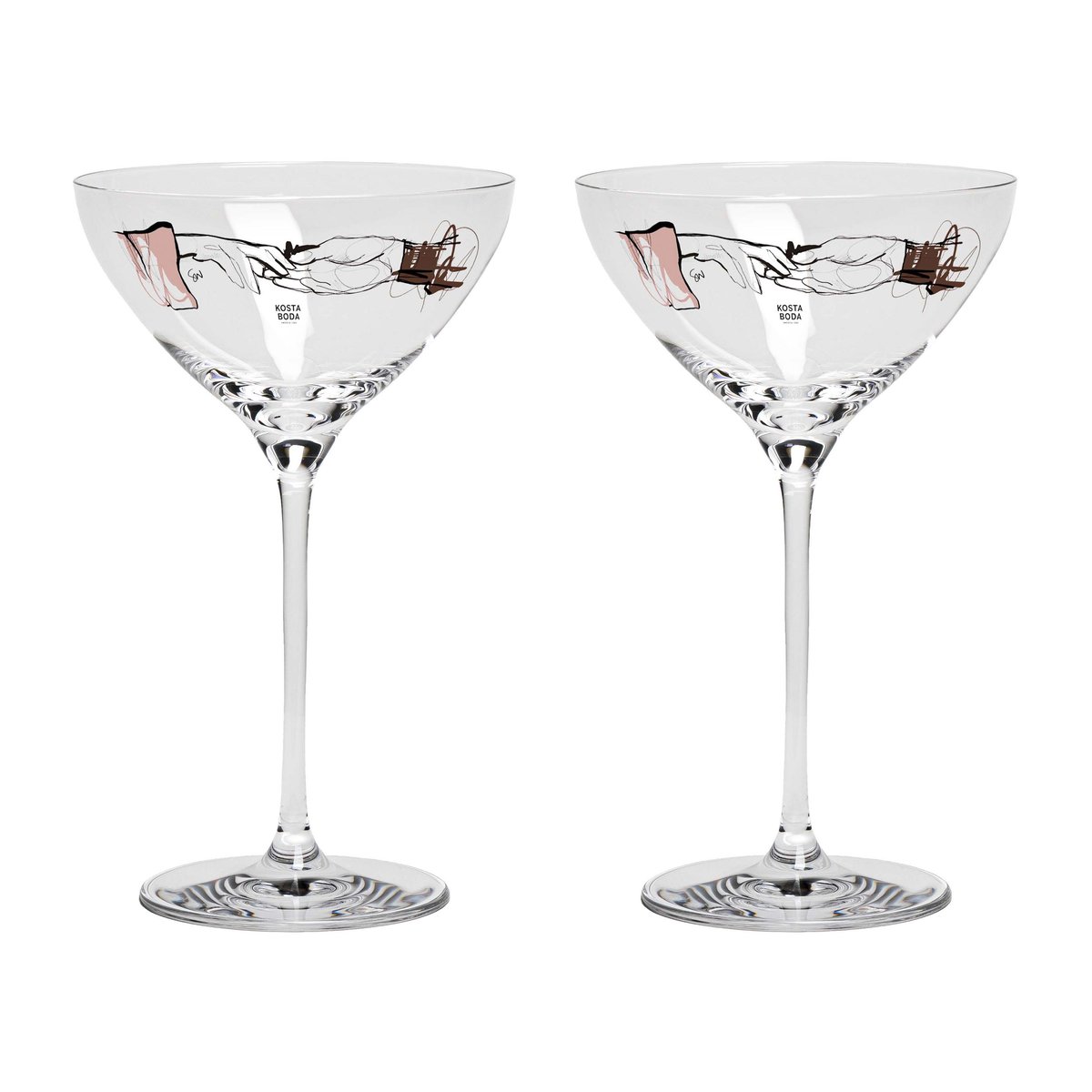 Kosta Boda You and me together champagnecoupes 32 cl 2-pack Clear / Multi