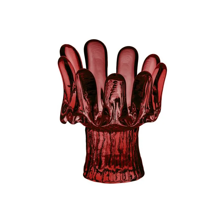 Zonnebloem waxinehouder 11,5 cm - Rood - Kosta Boda