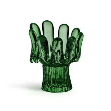 Zonnebloem waxinehouder 11,5 cm - Smaragdgroen - Kosta Boda