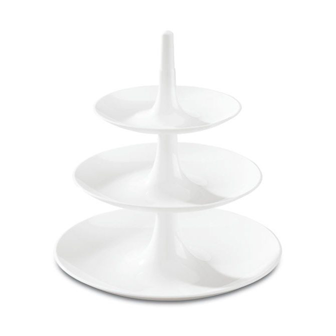 Koziol Babell koekjesschotel-etagère L Cotton white