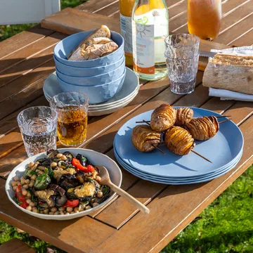 Club bord Ø26 cm 4-pack biocirculaire thermoplast - Nature flower blue - Koziol