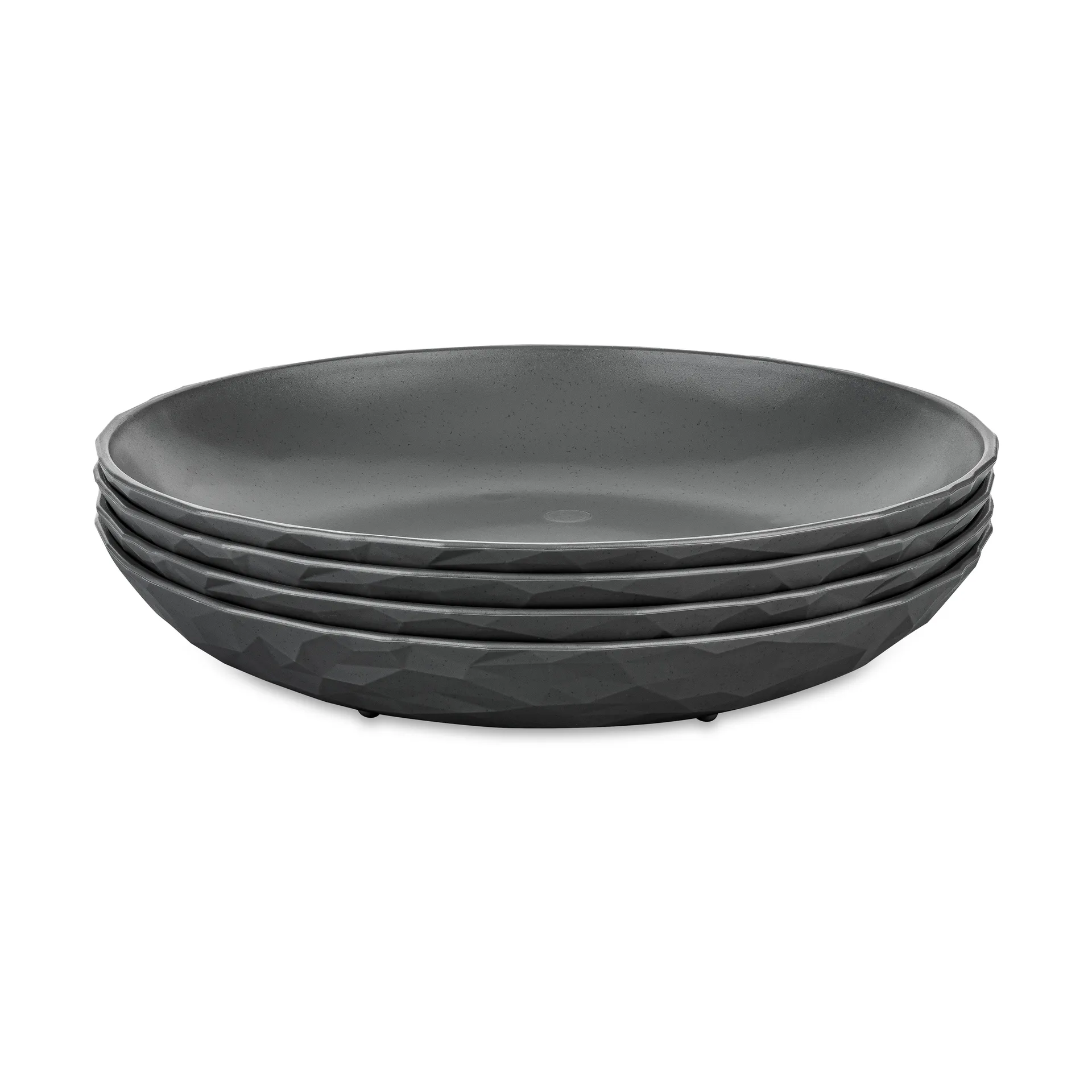 Club diepe schaal Ø22 cm 4-pack biocirk thermoplast, Nature ash grey Koziol