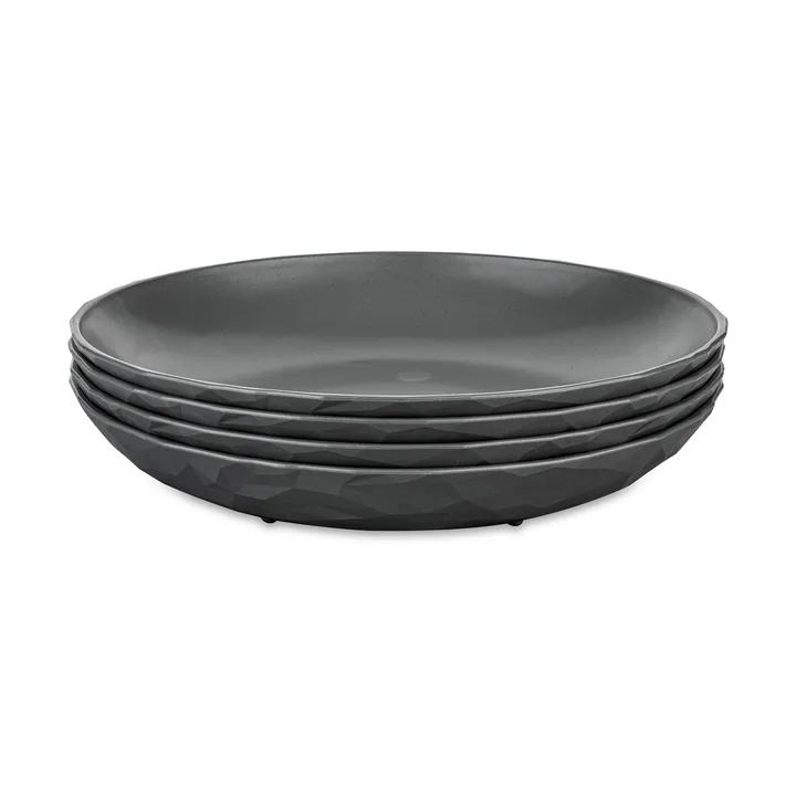 Club diepe schaal Ø22 cm 4-pack biocirk thermoplast - Nature ash grey - Koziol