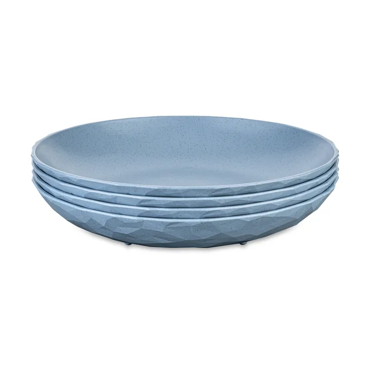Club diepe schaal Ø22 cm 4-pack biocirk thermoplast - Nature flower blue - Koziol