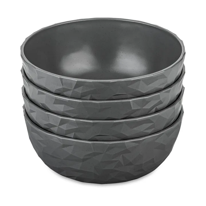 Club schaal Ø16,2 cm 4-pack biocirculair thermoplast - Nature ash grey - Koziol