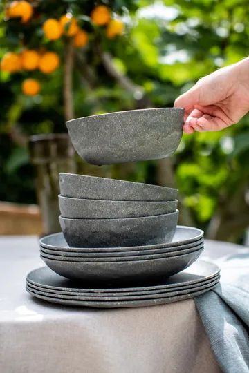 Club schaal Ø16,2 cm 4-pack biocirculair thermoplast - Nature ash grey - Koziol