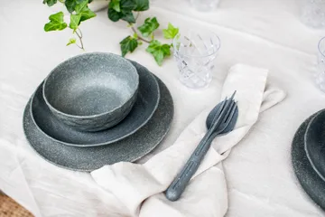 Club schaal Ø16,2 cm 4-pack biocirculair thermoplast - Nature ash grey - Koziol