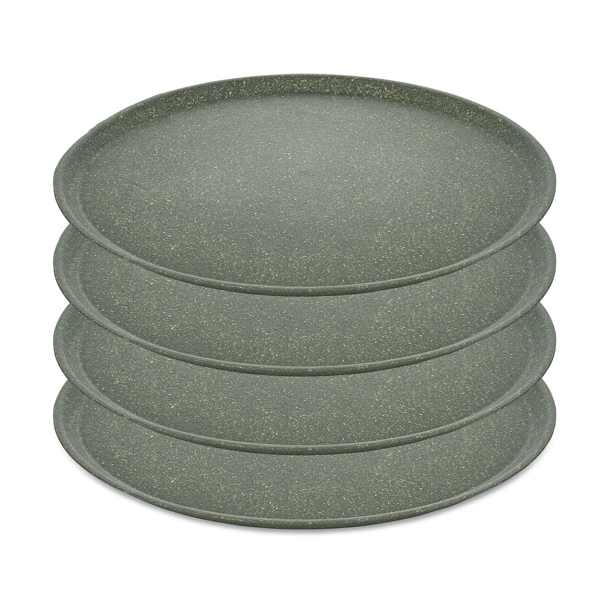 Koziol Connect bord o25,5 cm 4-pack Nature ash grey
