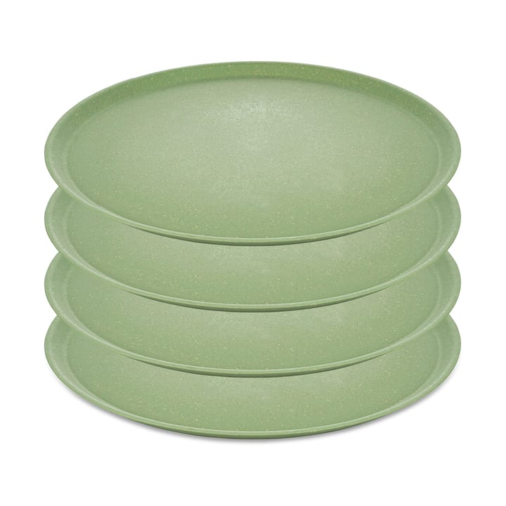 Connect bord Ø25,5 cm 4-pack - Nature leaf green - Koziol