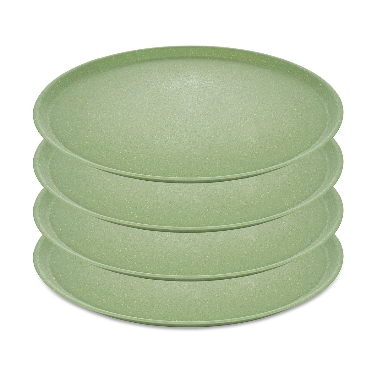 Koziol Connect bord o25,5 cm 4-pack Nature leaf green