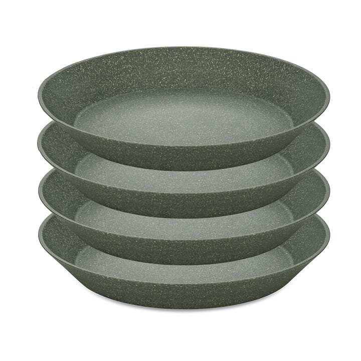 Connect diep bord Ø24 cm 4-pack - Nature ash grey - Koziol