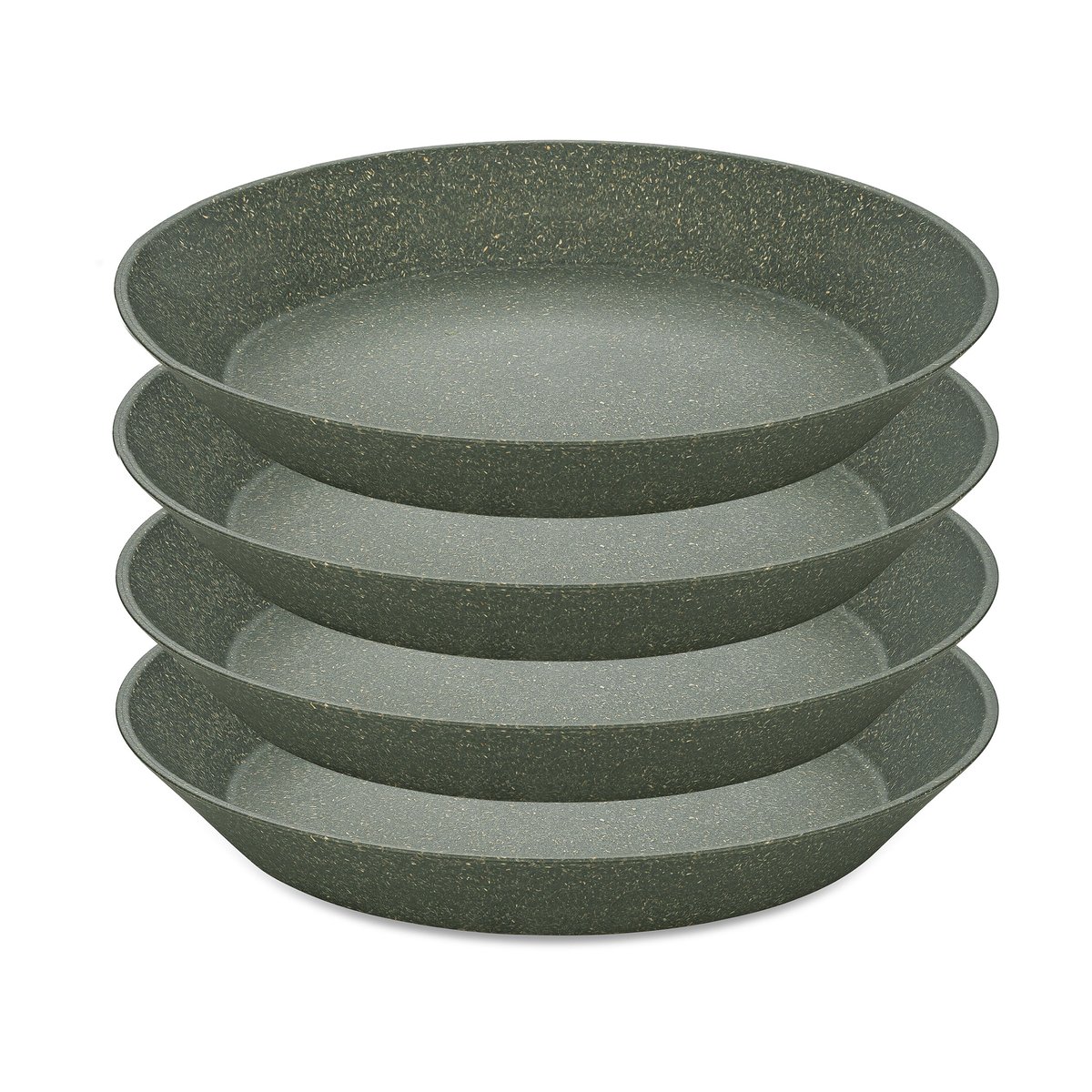 Koziol Connect diep bord o24 cm 4-pack Nature ash grey
