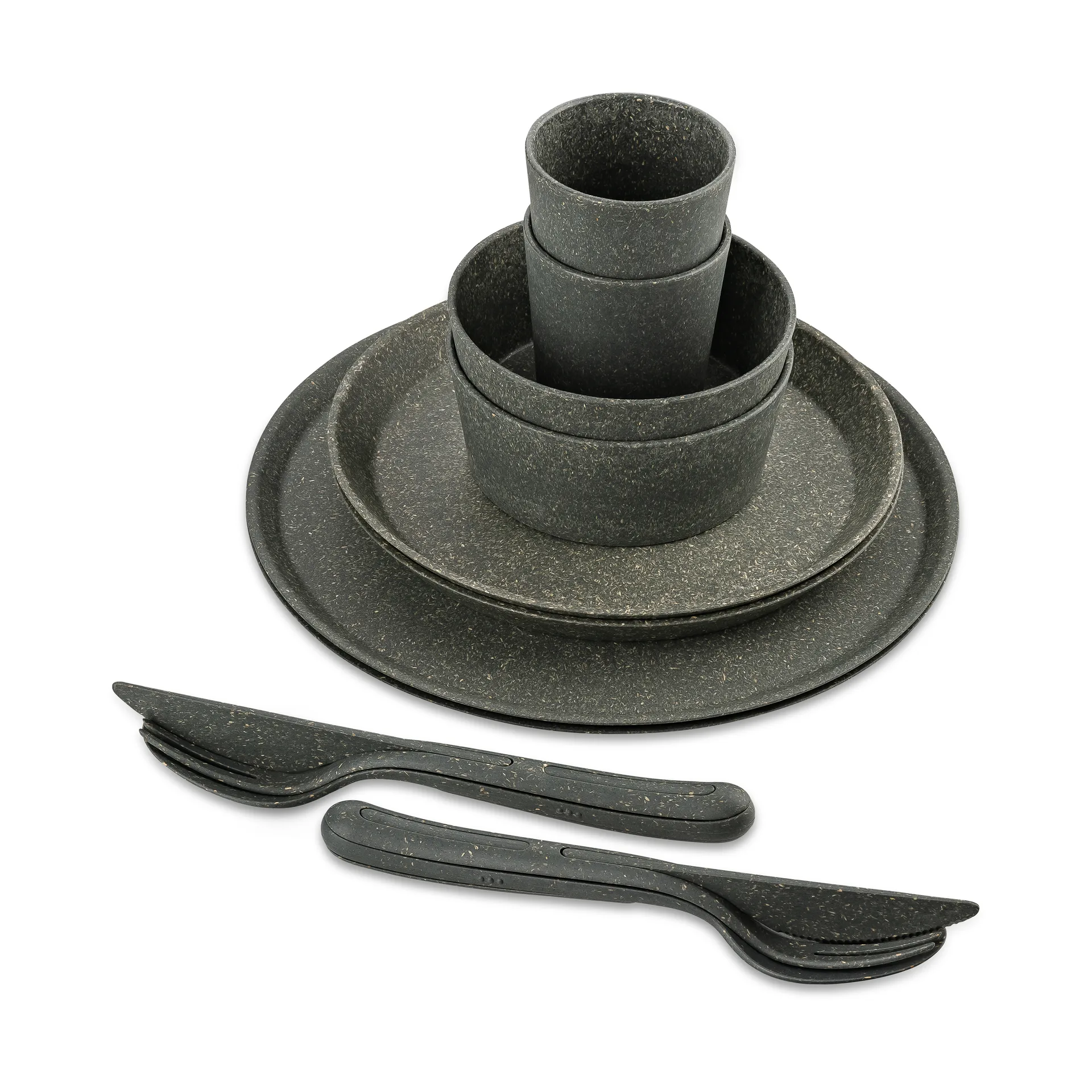 Connect Helsinki serviesset 10-delig, Nature ash grey Koziol