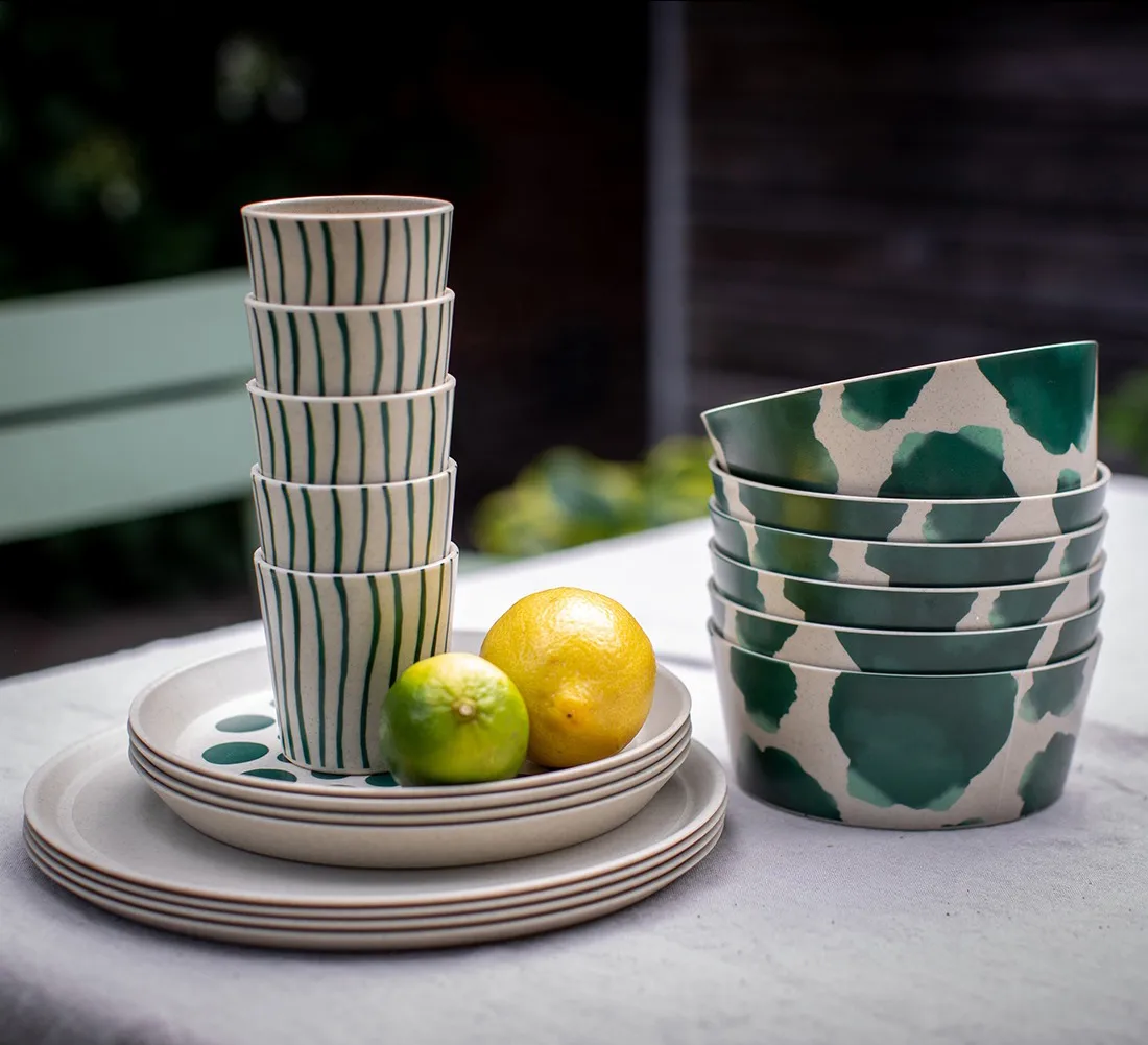 Connect Monstera serviesset 16-delig, Nature desert sand Koziol